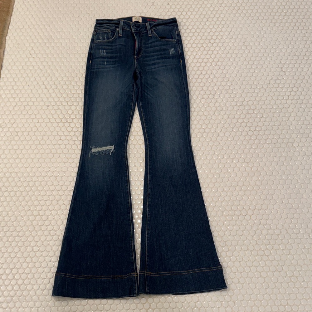 Alice + Olivia Dark Blue Flare Jeans